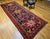 Textile Vintage Persian Hamadan Gallery Rug, Hand-Knotted Wool, Geometric Bird Motifs Design, Navy & Red, 5x11 For Sale - Image 7 of 17