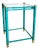 Hollywood Regency Faux Malachite Side Table with Brass Details and Glass Shelves, 1980s For Sale
