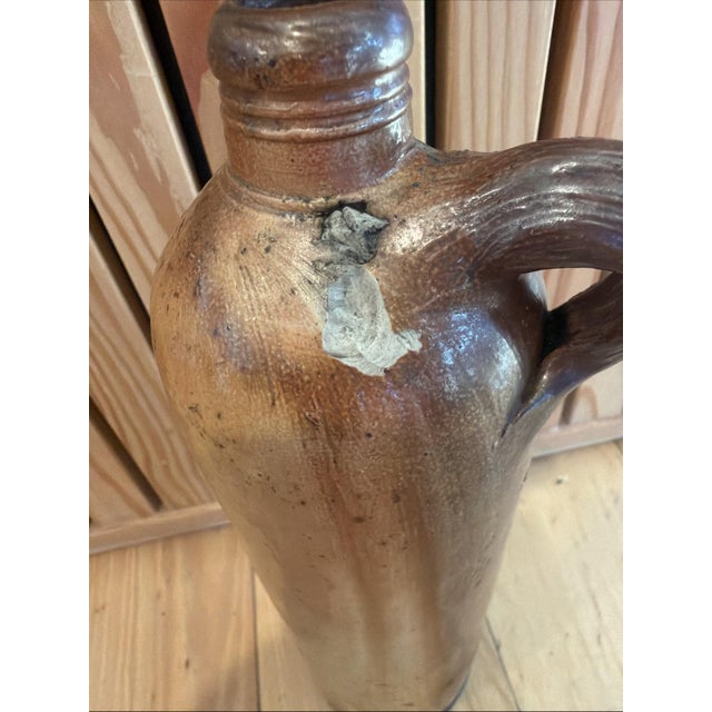 Antique 1800s German Birresborn Mineral Wasser Spirits Clay Stoneware Bottle For Sale - Image 4 of 7