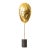 Vintage Hagenhauer Style Brass Face Mask Sculpture on Black Metal Base, 1970's For Sale