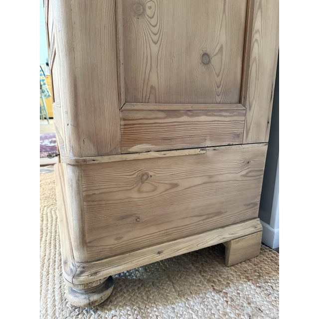 French Country Armoire in Stripped Pine, 19th Century For Sale - Image 17 of 18