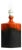Ceramic Table Lamp in Red and Black by Kaiser Leuchten, 1960s For Sale