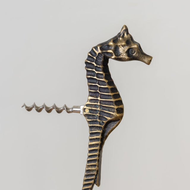 1950s French Brass Seahorse Bottle Opener For Sale - Image 9 of 9