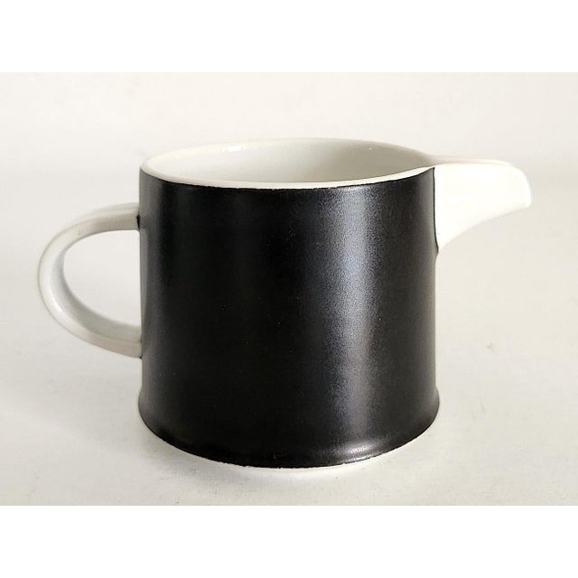 Mid-Century Modern Vintage Otagiri Japan Creamer in Contempo Frost Black For Sale - Image 3 of 11