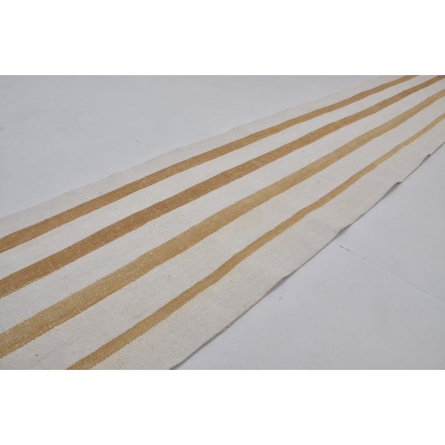 Organic Vintage Kilim Runner For Sale - Image 4 of 10