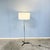 Chrome and Black Lacquered Metal Floor Lamp with Fabric Shade from Wila, 1960s For Sale - Image 12 of 12