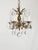 Brass Vintage 4 Arm 4 Light Baby Pineapple Brass Cut Lead Glass Crystal Chandelier For Sale - Image 8 of 12