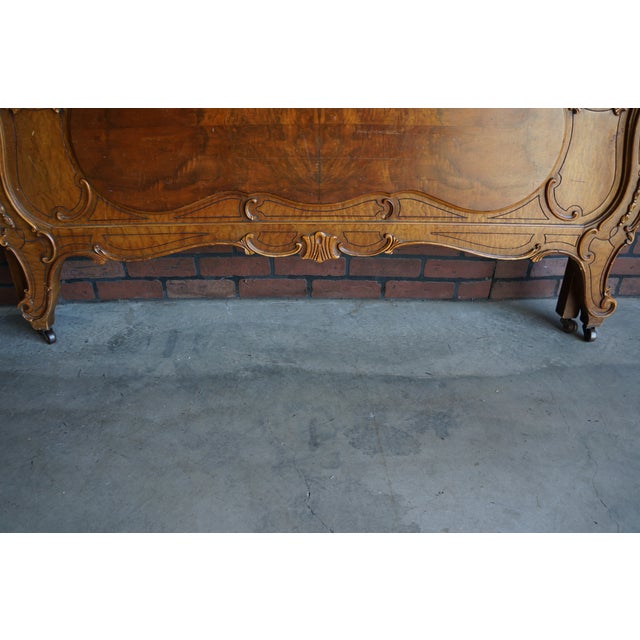 Antique French Style Full Bed Frame For Sale - Image 9 of 10