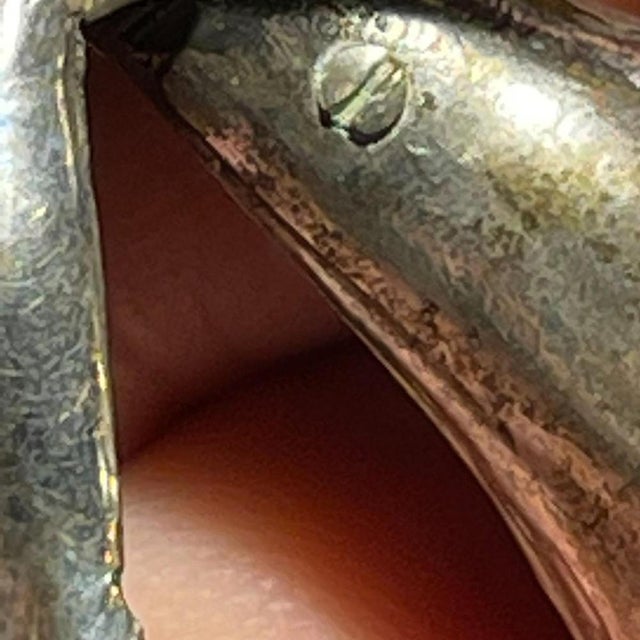 Mid-Century Silver Enamelled Orchid or Iris Flower Brooch For Sale - Image 13 of 15