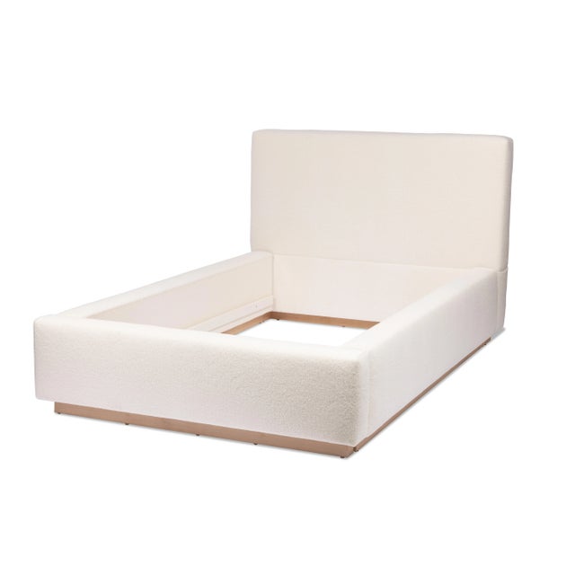 Moss Studios Moss Home Avery Bed Cal King 83"W, Penelope Bone For Sale - Image 4 of 4