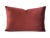 Contemporary Solid Burgundy Red Velvet Lumbar Pillow Cover For Sale In Portland, OR - Image 6 of 6