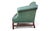 Dark Green Vintage English Chippendale-Style Forest Green Tufted Leather Camelback Settee For Sale - Image 8 of 15