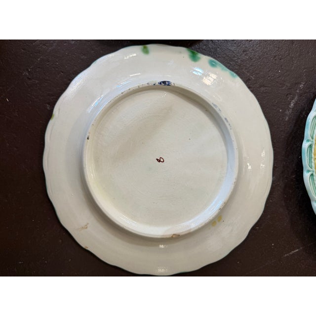 Late 19th Century Antique French Barbotine Majolica Asparagus Plates, Circa 1880–1900 - Set of Four For Sale - Image 5 of 8