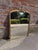 Large Antique English Carved Wood and Gesso Arched Top Gilt Overmantel Mirror For Sale - Image 6 of 7