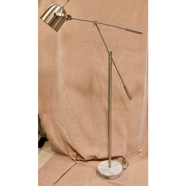 Italian Late 20th Century Adjustable Italian Floor Lamp With Marble Base For Sale - Image 3 of 4