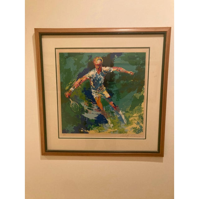 1970s Framed Leroy Neiman Signed and Numbered Lithograph of Stan Smith For Sale - Image 5 of 5