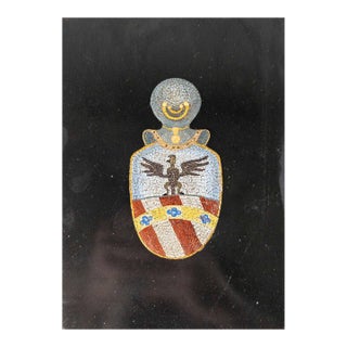 19th Century Italian Micro Mosaic Magliara Family Coat of Arms Crest For Sale