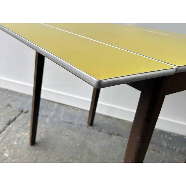 Mid-Century Formica Drop-Leaf Dining Table For Sale - Image 9 of 11