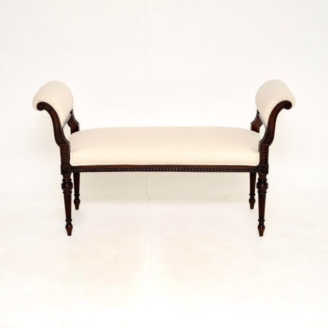A stunning antique Victorian carved bench / stool by Waring and Gillows. This was made in England, it dates from around...