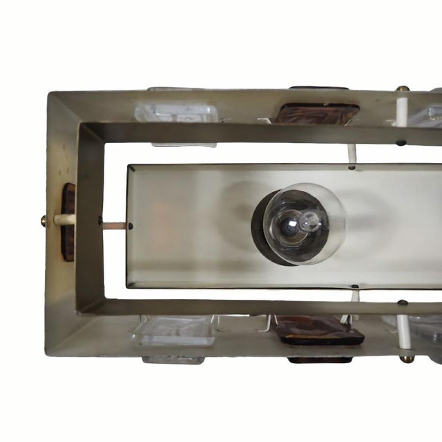 Mid-Century Modern Scandinavian Pendant Lamp in Brass with Lacquered Steel and Glass, 1960s For Sale - Image 13 of 14
