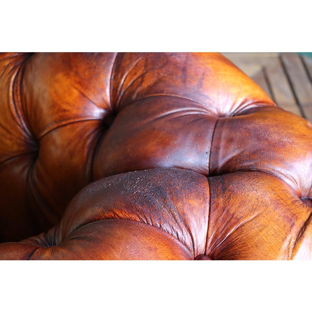 Vintage Chesterfield Brown Leather Sofa, 1980s For Sale - Image 13 of 18