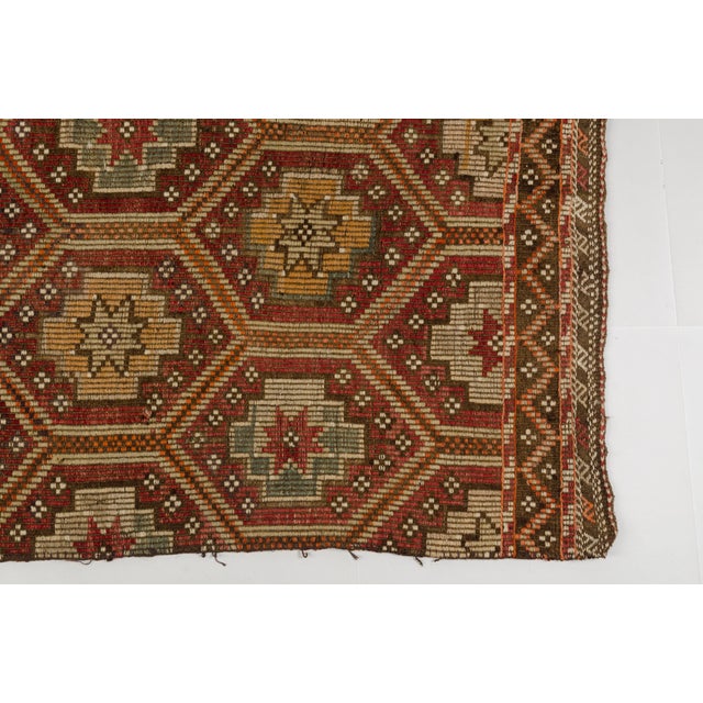Geometric Vintage Modern Kilim For Sale - Image 6 of 10