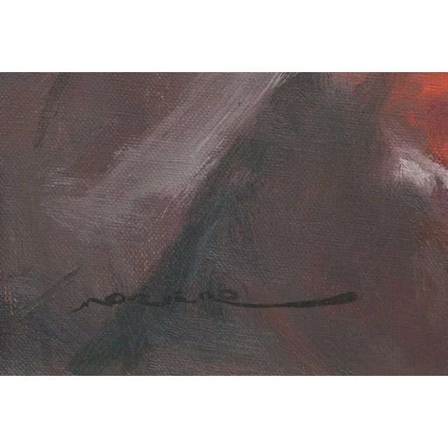 Mid 20th Century Mid 20th Century Manuel Monedero (1925-2002) Portrait of a Young Spanish Lady Oil on Canvas For Sale - Image 5 of 6