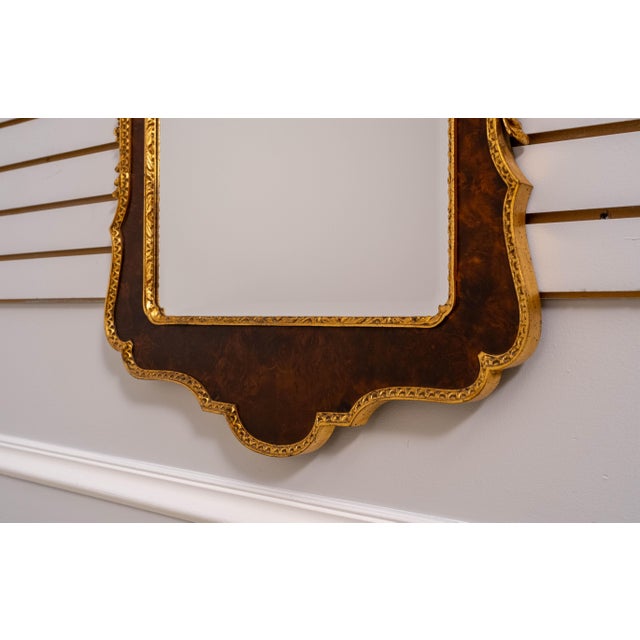 Italian Georgian Style Walnut & Gold Mirror For Sale - Image 9 of 15