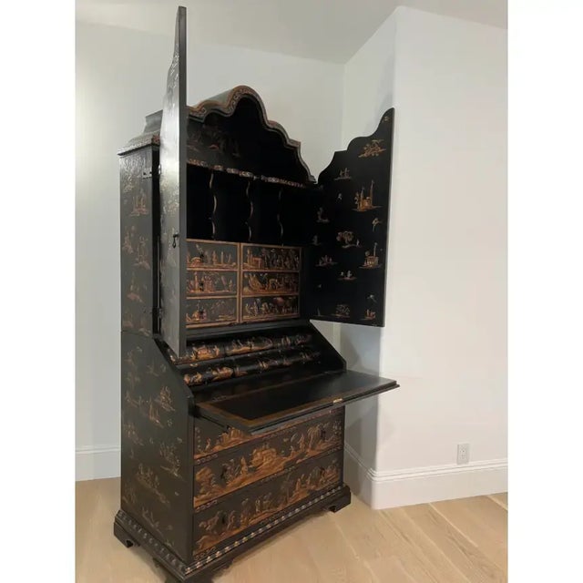 Chinoiserie Baker Furniture McMillen Collection Venetian Chinoiserie Secretary For Sale - Image 3 of 11