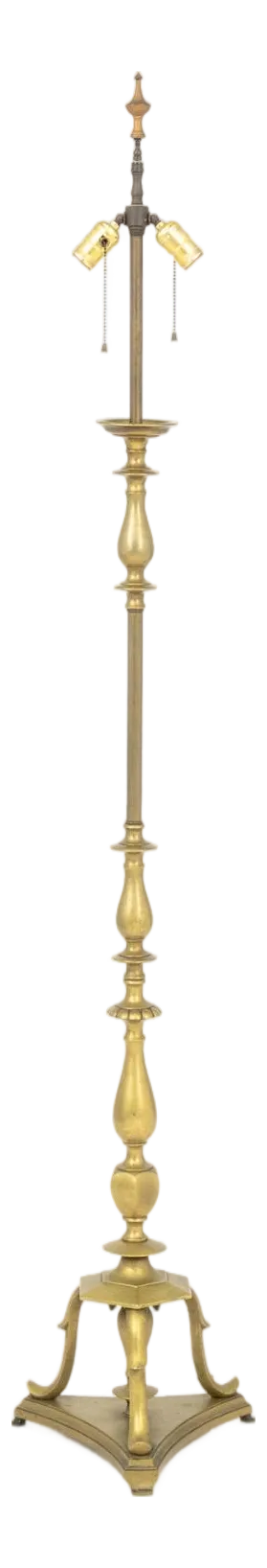 Vintage Federal Style Brass Tripod Torchere