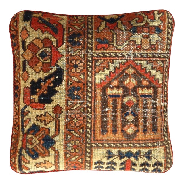 Pasargad Vintage Hand Knotted Farahan Rug Pillow For Sale