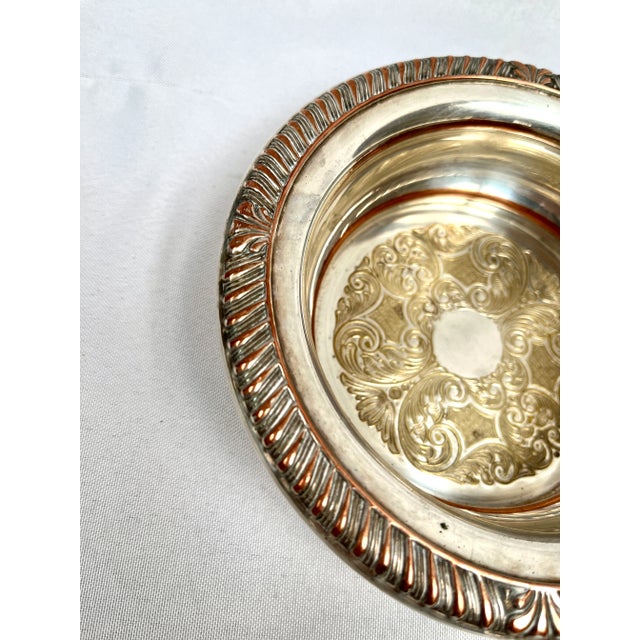 Silver Vintage English Silver and Copper Wine Coaster For Sale - Image 8 of 9