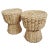Wood Rattan Braided Rope Stool For Sale - Image 7 of 8