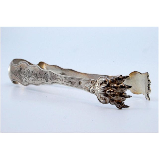 Silver Ice Tongs with Claws Tongs For Sale - Image 6 of 9