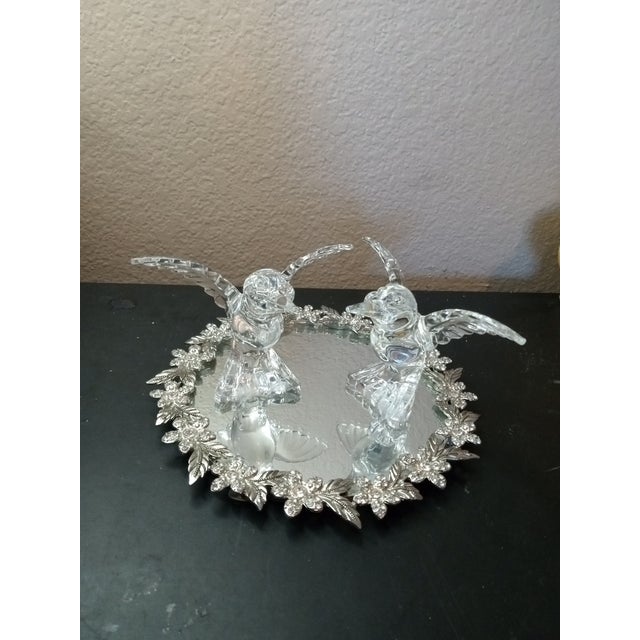 1980s Exquisite Signed Steuben Ny Pair of Flight Birds Figurines For Sale - Image 4 of 6