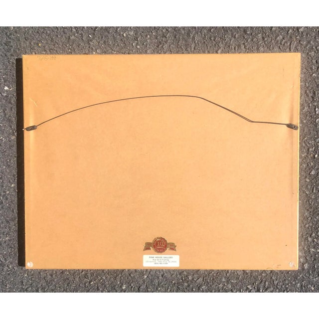 Folk Art Mola Bird and Flower Embroidered Textile Art in Gold Frame For Sale In Charleston - Image 6 of 11