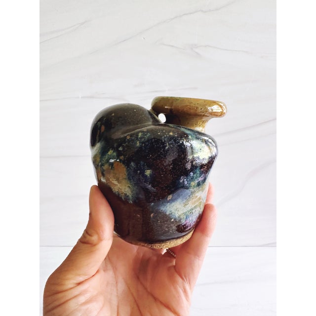 Vintage Midcentury Pottery Vase / Ceramic Weed Pot / Studio Pottery For Sale In Chicago - Image 6 of 10
