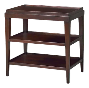 Classic Mahogany Finish Three-Tier Side Table