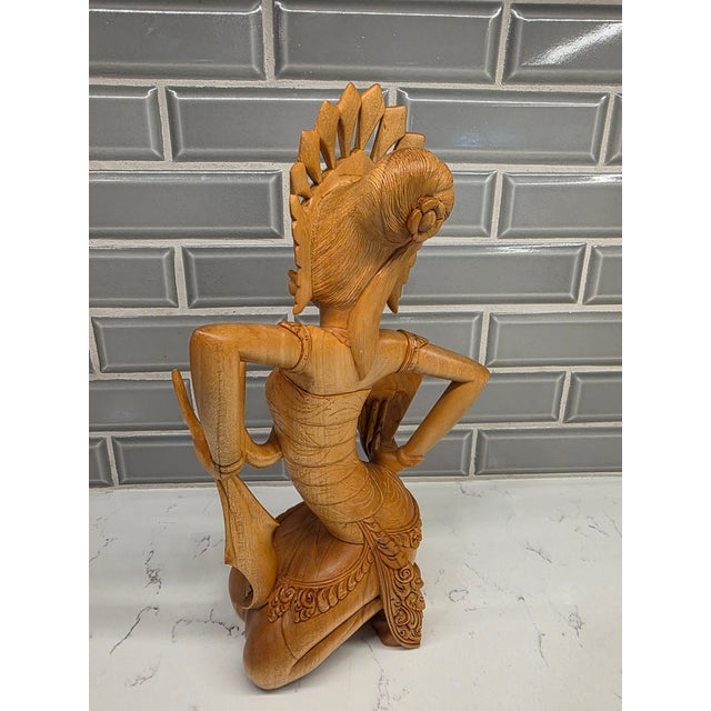 1970s Vintage 1970s Balinese Modernist Legong Dancer – Signed Royal Masterwork by I a.a.g. Sutawijaya For Sale - Image 5 of 12