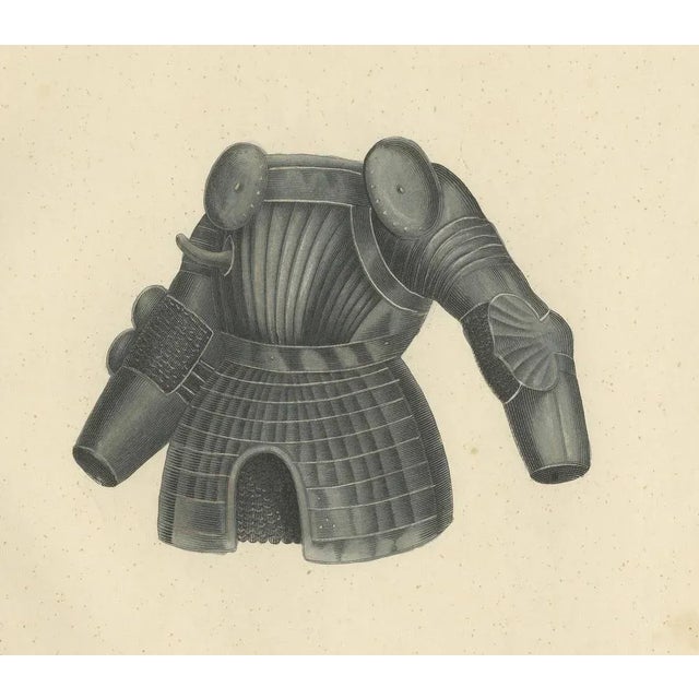 Medieval Plate Armor Components, 1842, Lithograph For Sale - Image 4 of 6
