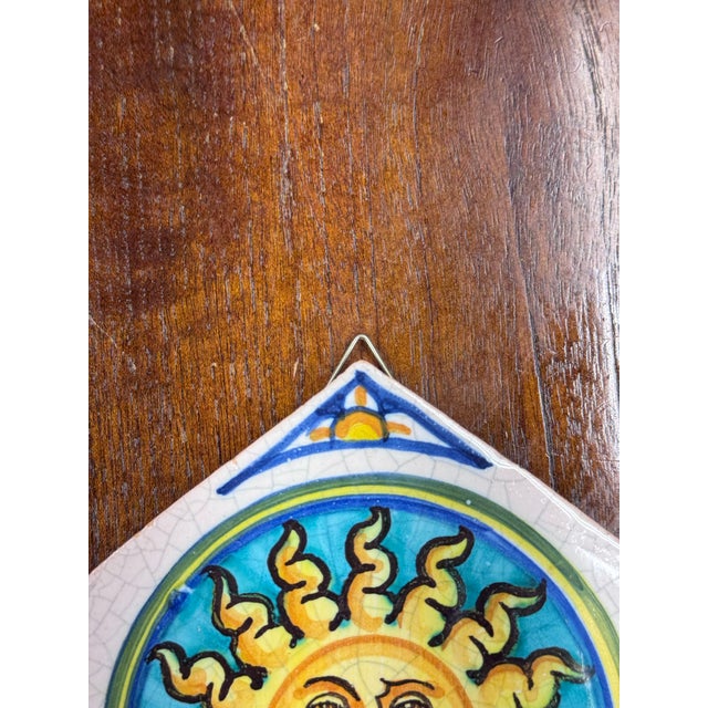 Vietri First Stones Sicilian Sun Wall Plaque For Sale - Image 10 of 12