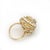 1960s Vintage 18k Yellow Gold Diamond Swirl Cocktail Ring, Size 7 For Sale - Image 10 of 13