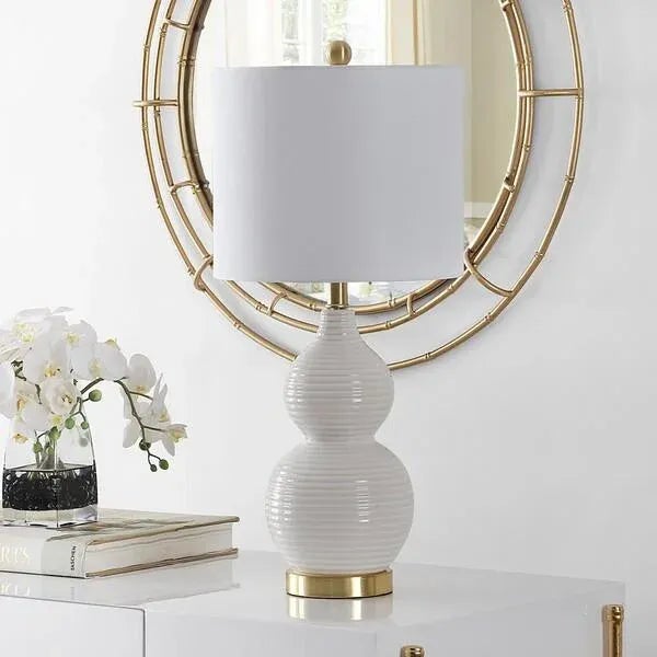 Contemporary Safavieh Emery Table Lamp - Ivory For Sale - Image 3 of 7