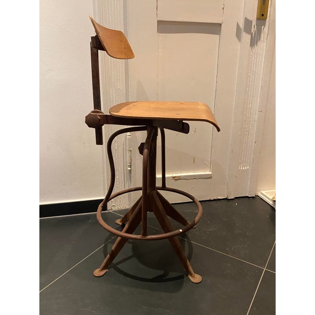 Mid-Century Modern Vintage French Desk Chair by Jean Prouvé, 1940 For Sale - Image 3 of 18