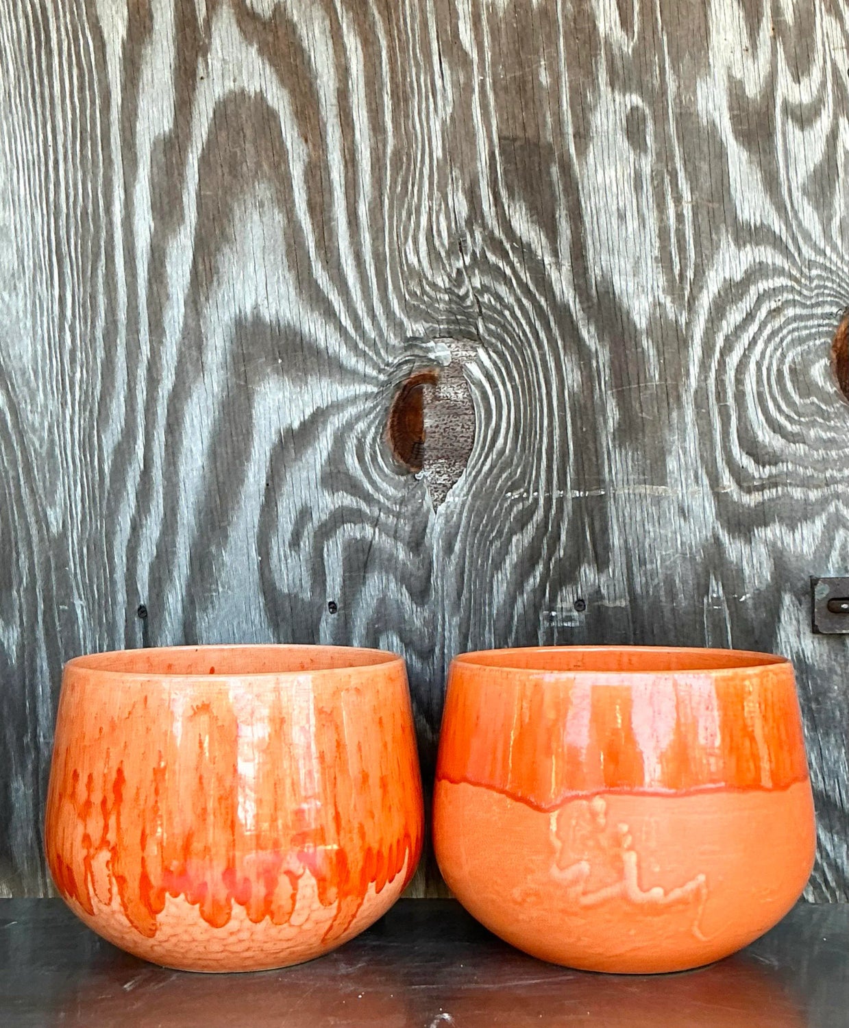 Vintage Boho Glazed Ceramic Bowls - Set of 2 — additional photo 8