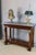 Restoration period console table in walnut, 19th century. This console table is topped with turquoise blue marble and...