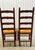 Vintage 20th Century Tall Ladder Back Rope Seat Armless Side Dining Chairs, a Pair For Sale - Image 4 of 9