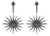 Bochic Classic & Chic Star Black Diamond Earrings Set In 18K Black Gold For Sale
