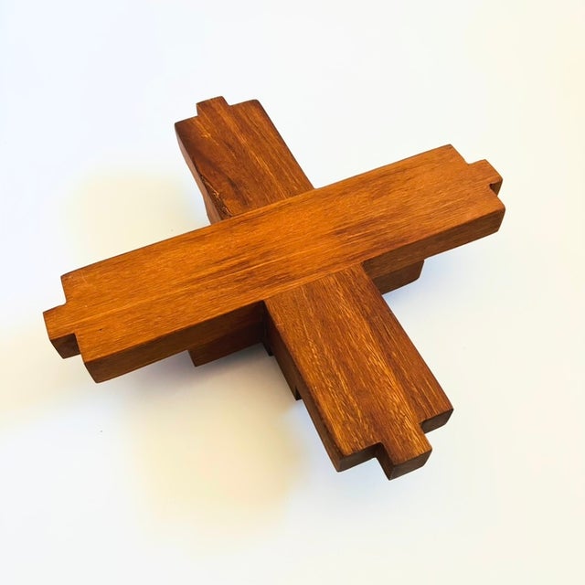 Vintage Wood Block Candle Holder For Sale - Image 10 of 10
