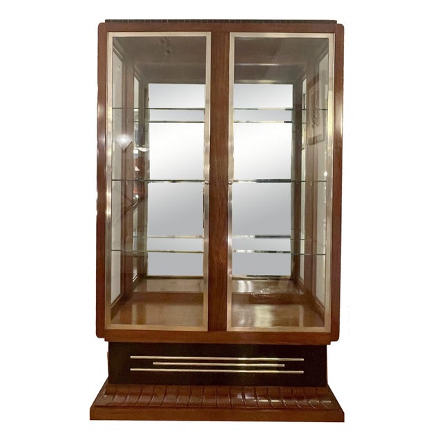 Art Deco Showcase Glazed on Three Sides For Sale - Image 11 of 11
